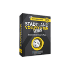 Gioco da tavolo BVB Stadt Land Vollpfosten “Levels” nel design nero e giallo con il logo del BVB, adatto ai tifosi del Borussia Dortmund e agli appassionati di calcio.