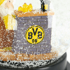 BVB "Dream Ball" with snow effect, decorated in black and yellow, featuring the BVB logo and figures.