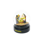 Black-and-yellow BVB snow globe with a Christmas design; Borussia Dortmund snow globe with lettering on the base—perfect as a decoration or fan merchandise.
