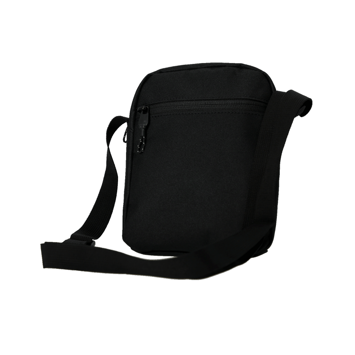 Schwarze BVB-Schultertasche mit Reißverschluss, praktischem Design und verstellbarem Schultergurt, ideal für Fans von Borussia Dortmund.