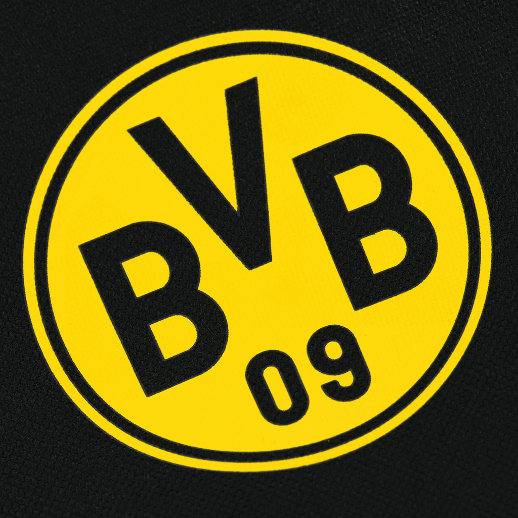 A close-up of the iconic BVB logo featuring the number 09 in black and yellow on a black background, perfect for Borussia Dortmund fans.