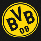 A close-up of the iconic BVB logo featuring the number 09 in black and yellow on a black background, perfect for Borussia Dortmund fans.