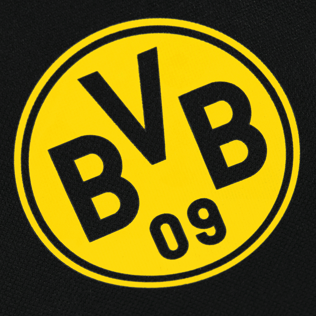 A close-up of the iconic BVB logo featuring the number 09 in black and yellow on a black background, perfect for Borussia Dortmund fans.