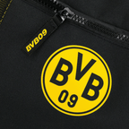 Sac de sport BVB noir et jaune 2026, orné d'un logo BVB bien visible et doté d'une fermeture à glissière robuste, idéal pour les supporters.