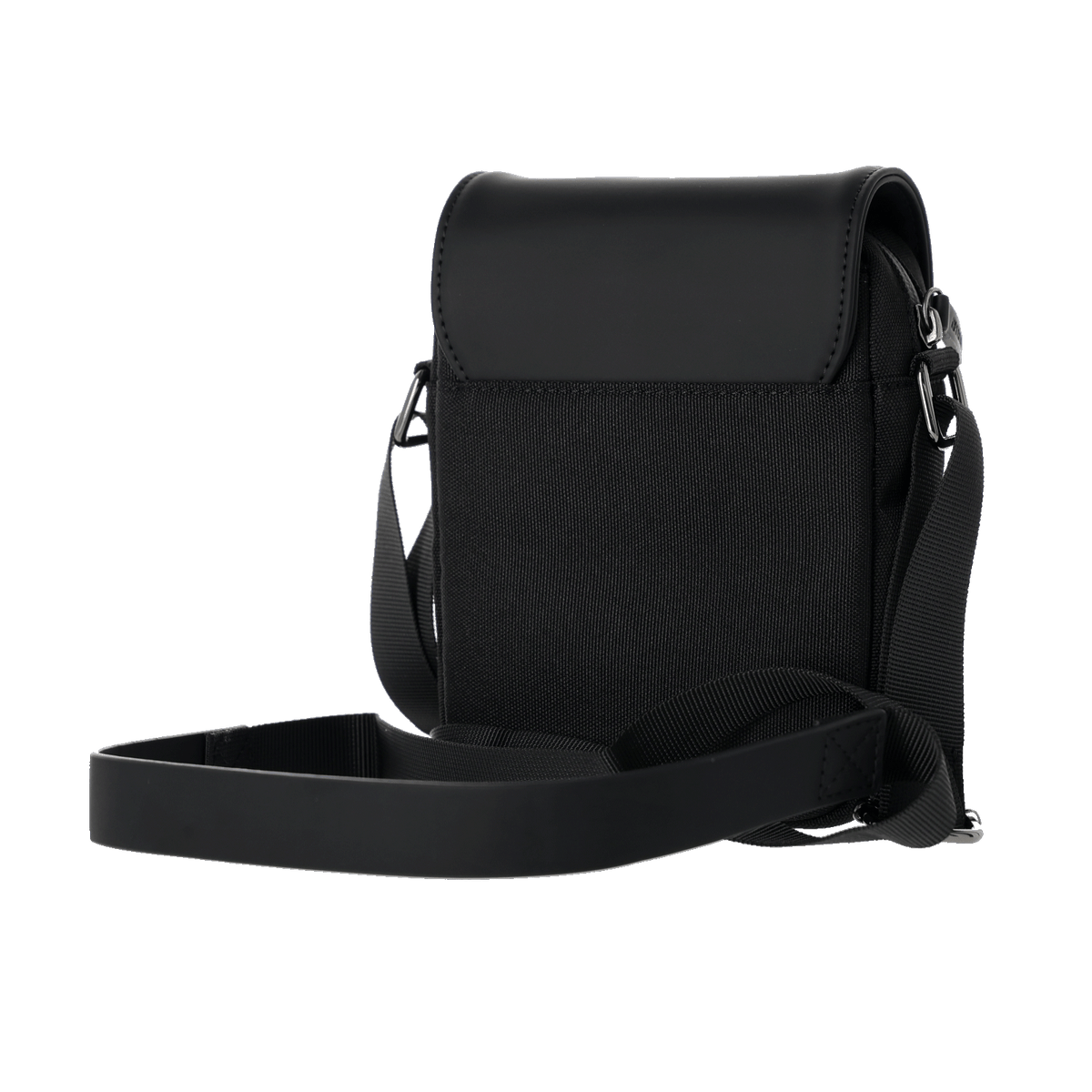 Sac à bandoulière noir BVB X Kapten & Son « Mala All Black », au design moderne et doté d'une bandoulière réglable, idéal pour les supporters du Borussia Dortmund.
