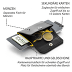 Porte-monnaie de poche BVB Nano Boy au motif noir et jaune, avec un compartiment à monnaie séparé, une languette pour les cartes et un compartiment pour les billets, idéal pour les supporters du Borussia Dortmund.