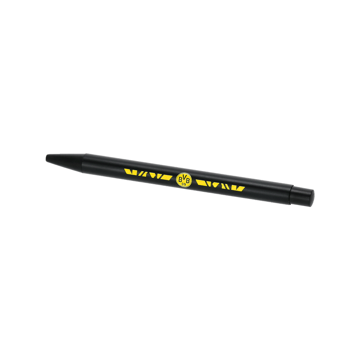 Bolígrafo del BVB en colores negro y amarillo con el logotipo del Borussia Dortmund y un diseño discreto y deportivo.