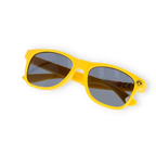 Schwarzgelbe BVB Kindersonnenbrille mit BVB-Logo, ideal als Fanartikel für Kinder.