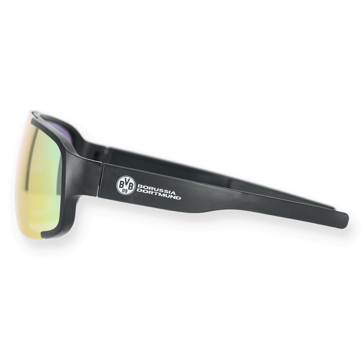 Black BVB sunglasses with a modern design, mirrored lenses, and the BVB logo on the side.