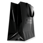 Sac cadeau noir de taille moyenne, orné du logo du Borussia Dortmund et muni de anses, idéal pour les supporters.