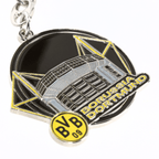Portachiavi del BVB con una riproduzione fedele nei minimi dettagli del SIGNAL IDUNA PARK e il logo del BVB nei colori nero e giallo.