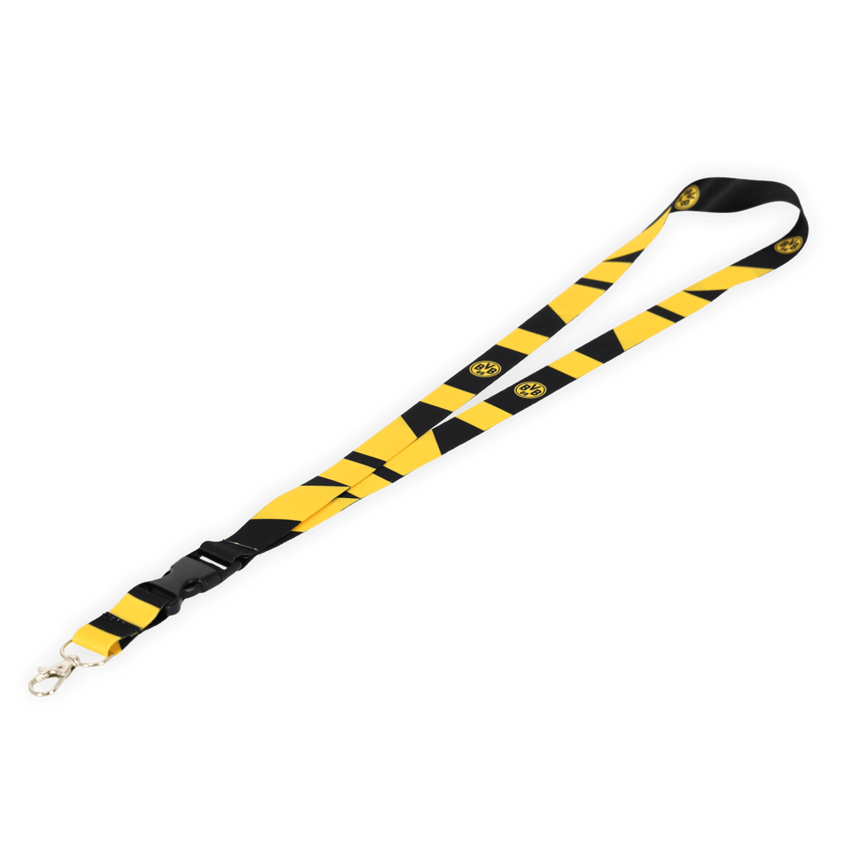 这款黑色与黄色相间的多特蒙德（BVB）钥匙扣上印有反复出现的BVB标志，并配有便捷的夹扣。是多特蒙德球迷的理想之选。