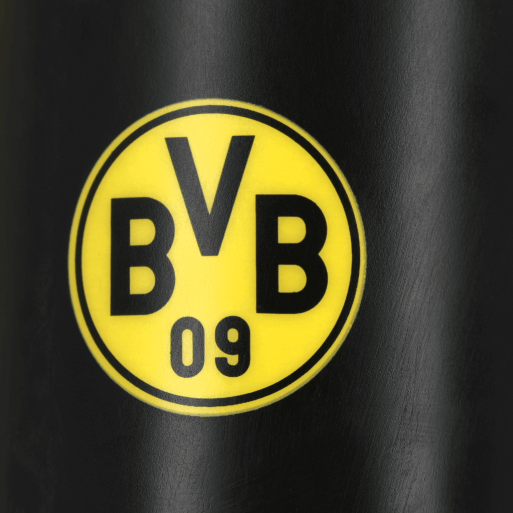 Set di 2 candele a LED nere e gialle con il logo del BVB illuminato, ideali per i tifosi del Borussia Dortmund e come complemento d'arredo.