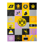 The BVB Sock Advent Calendar, featuring a black-and-yellow design, offers a great selection of socks with Borussia Dortmund motifs behind its 24 doors—perfect as a Christmas gift.
