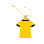 The BVB construction trailer, shaped like a black-and-yellow jersey with a black collar and sleeves, features a gold loop for hanging.