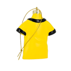 Black-and-yellow BVB tree ornament shaped like a jersey, perfect as a Christmas decoration for Borussia Dortmund fans.