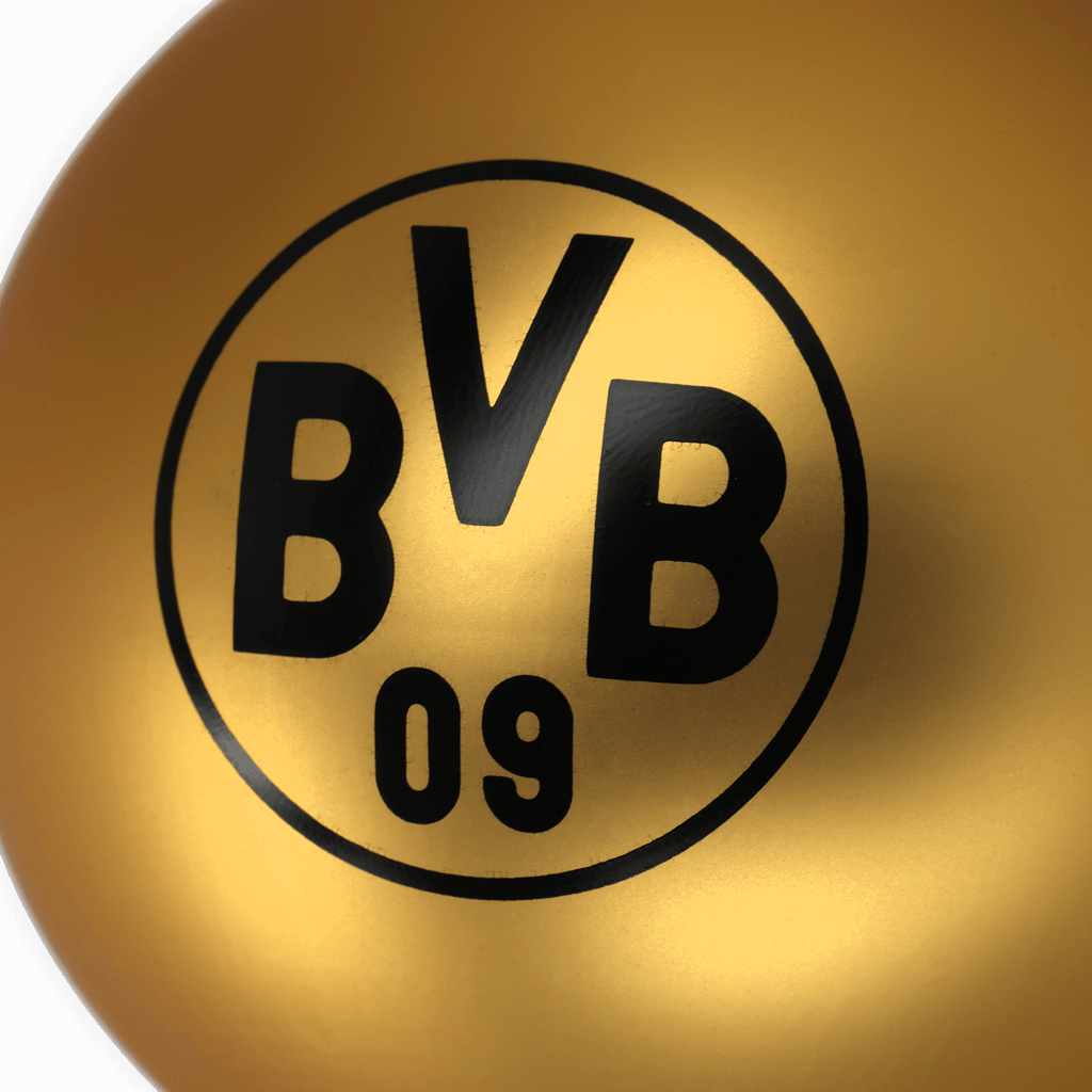 Boule de Noël aux couleurs noir et jaune du BVB, arborant le célèbre logo « BVB 09 », idéale comme article de fan et comme décoration pour le sapin de Noël.