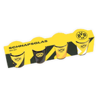 BVB Schnapsglas 4er-Set im schwarzgelben Design mit BVB-Logos, perfekt für Borussia Dortmund Fans und als Barzubehör oder Geschenk geeignet.