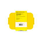 Boîte à repas noir et jaune du BVB avec le logo du club, robuste et sans BPA, idéale pour les plats froids et les supporters du Borussia Dortmund.