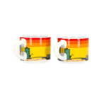 Set da 2 tazzine da caffè BVB con motivo dello stadio nei colori nero e giallo, perfette per i tifosi del Borussia Dortmund e per chi ama gustare il caffè con stile.