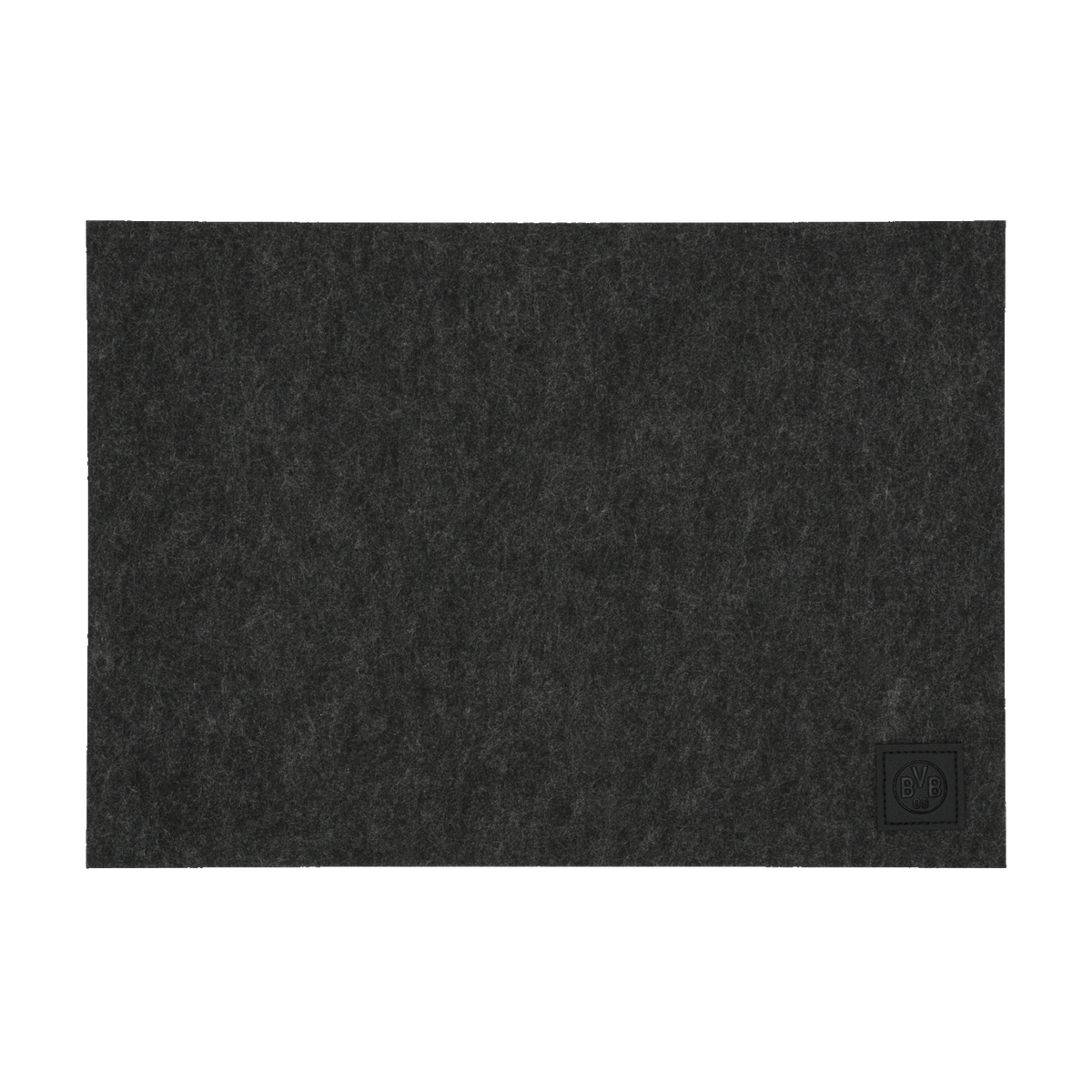 Black BVB placemats made of soft felt, set of 4 with a subtle BVB logo in the corner, ideal for fans and for setting the table.
