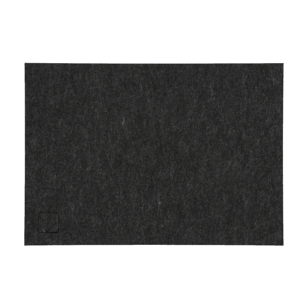 Set of four black BVB placemats made of high-quality felt, featuring a subtle BVB logo in one corner. Perfect for fans and suitable for everyday use.