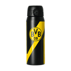 Borraccia del BVB nei colori nero e giallo, con l'accattivante logo BVB 09 e un design ergonomico, ideale per i tifosi e per lo sport.