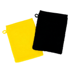 Set da due salviette da bagno del BVB per bambini nei colori della squadra, nero e giallo, con ganci e design semplice. Perfette per i piccoli tifosi del Borussia Dortmund.