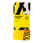 黒と黄色のBVB『セサミストリート』折りたたみ式バスタオル。大きなBVBロゴ入り。サイズ70×140cm。ボルシア・ドルトムントのファンに最適です。