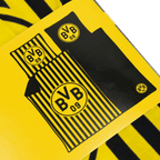 Parure de lit réversible noir et jaune du BVB, à rayures et arborant le logo BVB 09, dimensions : 135 x 200 cm, produit officiel du Borussia Dortmund