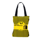Set di biancheria da letto reversibile del BVB con motivo a righe nero-giallo e grande logo BVB, con borsa per il trasporto inclusa, misura 135x200 cm