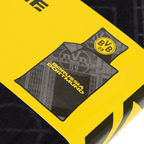 BVB Biber Bedding "Stadion" 135x200 cm in black-and-yellow with a Dortmund design and the BVB logo, ideal for Borussia Dortmund fans.