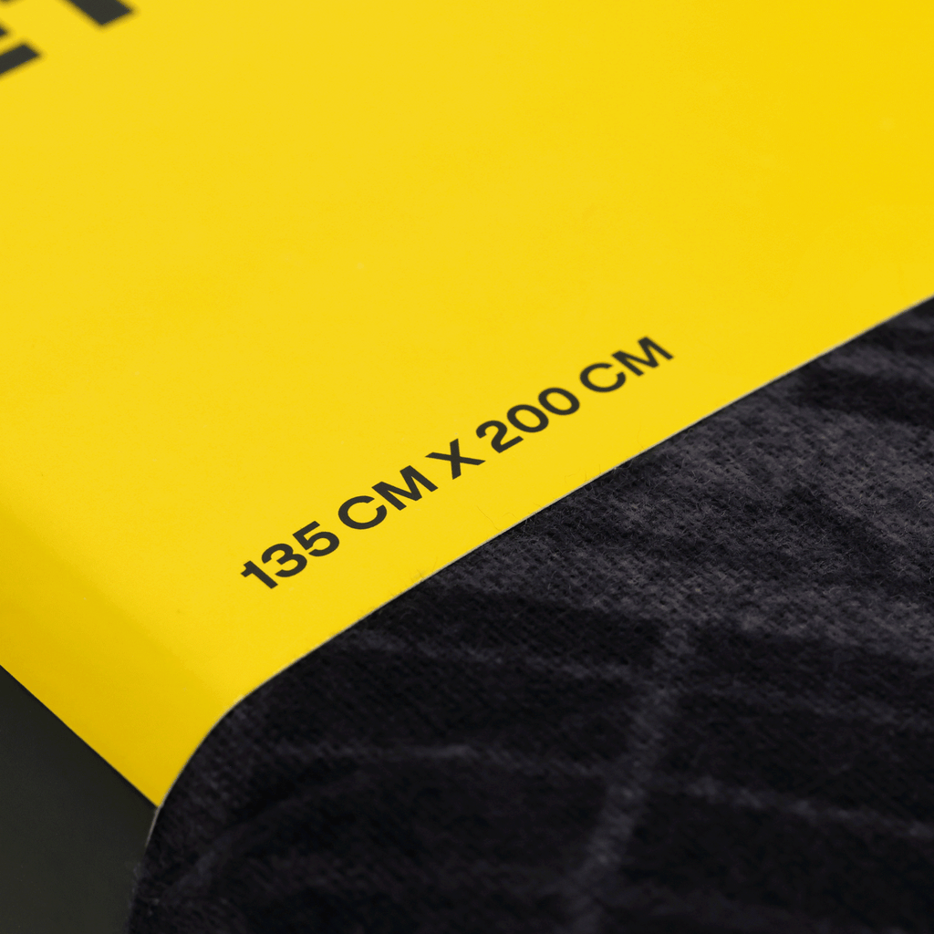 Juego de cama del BVB en negro y amarillo con diseño del estadio, de 135 x 200 cm, el complemento perfecto para los aficionados del Borussia Dortmund.