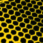 Asciugamano magico del BVB a forma di pallone con un accattivante motivo nero e giallo, ideale per i tifosi del Borussia Dortmund.
