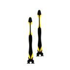 Black-and-yellow BVB children's toothbrush set with two toothbrushes featuring Borussia Dortmund fan merchandise designs.