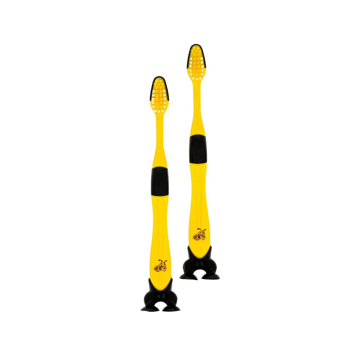 Set di spazzolini da denti per bambini del BVB nell'iconico design nero e giallo con il motivo di EMMA, perfetto per l'igiene orale dei piccoli tifosi.
