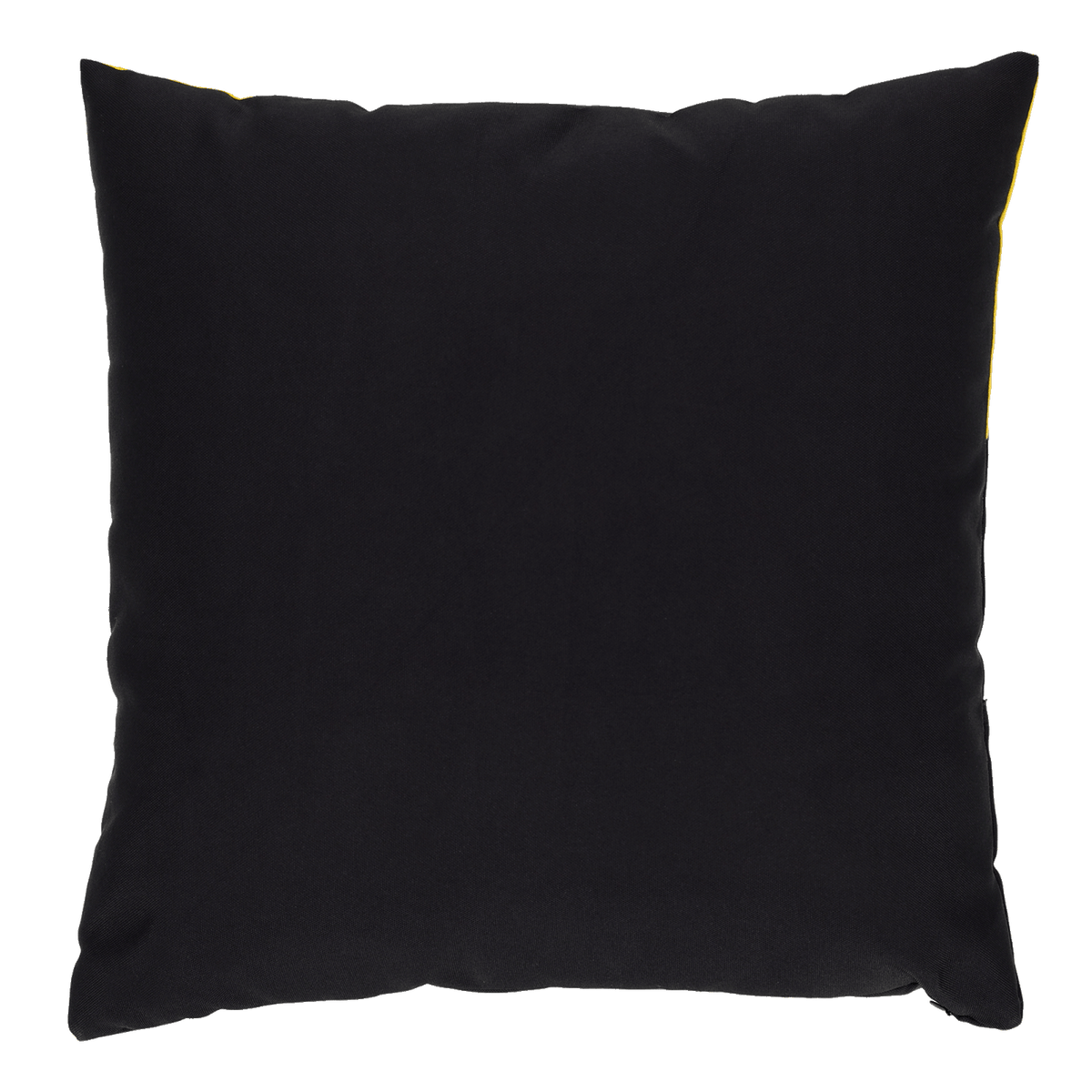 El cojín para aperitivos del BVB, en colores negro y amarillo y con tres bolsillos, es un práctico accesorio para los aficionados del Borussia Dortmund.