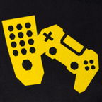 Coussin BVB aux couleurs noir et jaune, doté de poches pratiques et orné d'un motif de manette vidéo accrocheur, idéal pour les fans de jeux vidéo.
