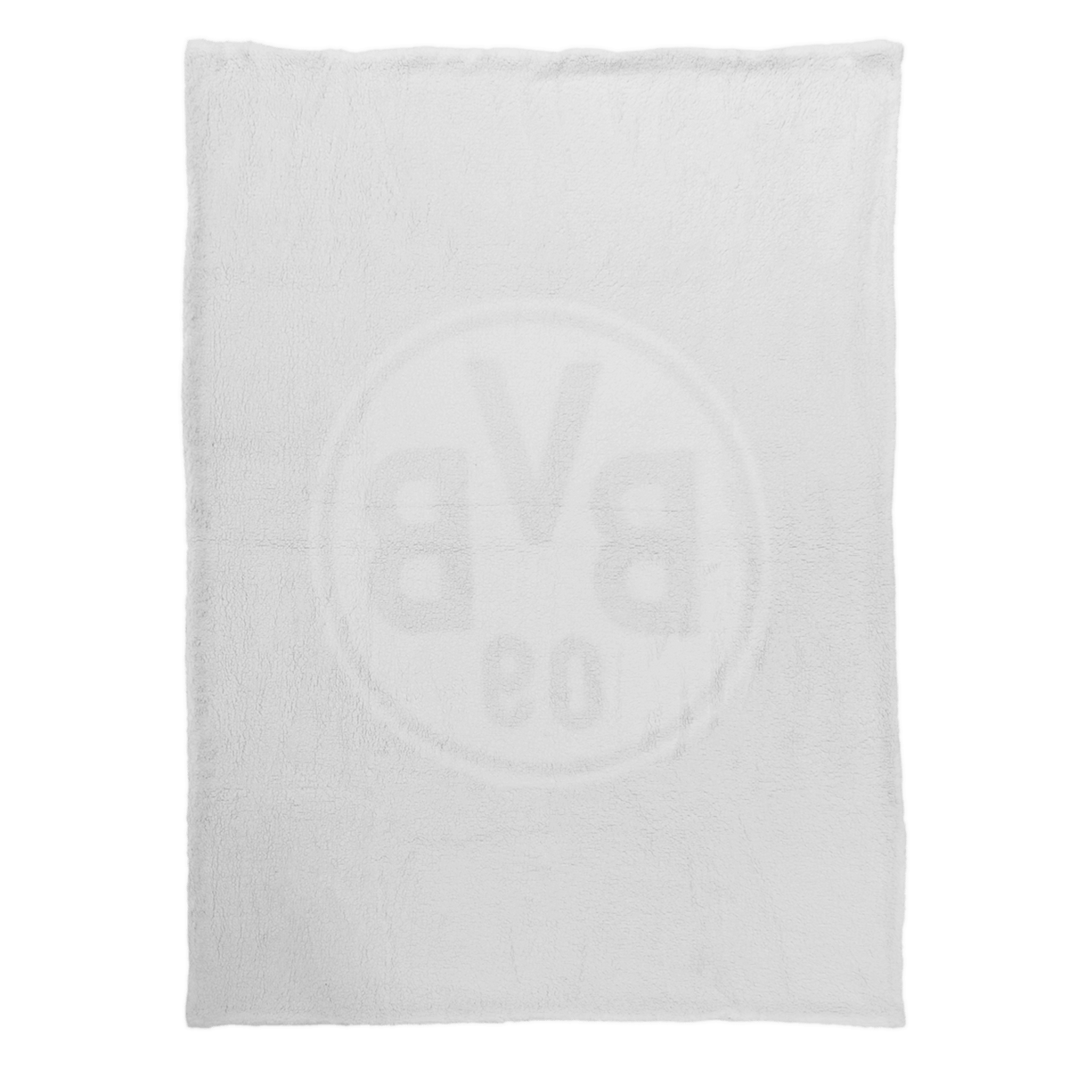 Weiche BVB-Decke bedruckt mit dem großen Vereinslogo, gefertigt aus Sherpa-Material, ideal als stilvolle Heimdekoration oder Fanartikel.