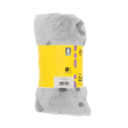 Gray BVB children's fleece blanket with black-and-yellow accents—soft and cozy, perfect for young Borussia Dortmund fans.