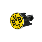 Schwarzgelber BVB Waschbeckenstöpsel mit prominentem BVB 09 Logo, ideal passend für das perfekte Fan-Badezimmer.