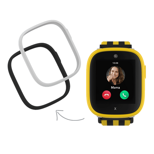 La BVB Edition Xplora X6Play est une montre connectée pour enfants aux couleurs noir et jaune, équipée d'une eSIM et de cadres interchangeables. L'accessoire idéal pour les petits fans du BVB.