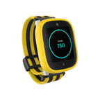 Montre connectée pour enfants BVB Edition Xplora X6Play, en noir et jaune, avec podomètre intégré et prise en charge de l'eSIM, idéale pour les jeunes supporters du Borussia Dortmund.