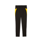 I pantaloni da allenamento del BVB 2025/26 per bambini, nei colori nero e giallo con dettagli gialli sui lati, perfetti per lo sport e il tempo libero.