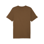 Vue de dos d'un t-shirt BVB marron en coton, orné d'un petit logo BVB sur la manche droite.