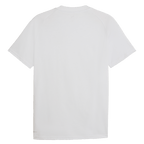 Vue arrière du t-shirt Tech gris argenté du BVB et de PUMA, idéal pour les supporters du Borussia Dortmund.
