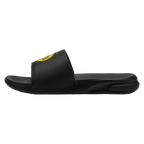 Ciabatte da bagno nere della linea BVB-PUMA Teamcat nei colori nero e giallo, con il logo giallo del BVB sul cinturino. Design comodo per l’estate.