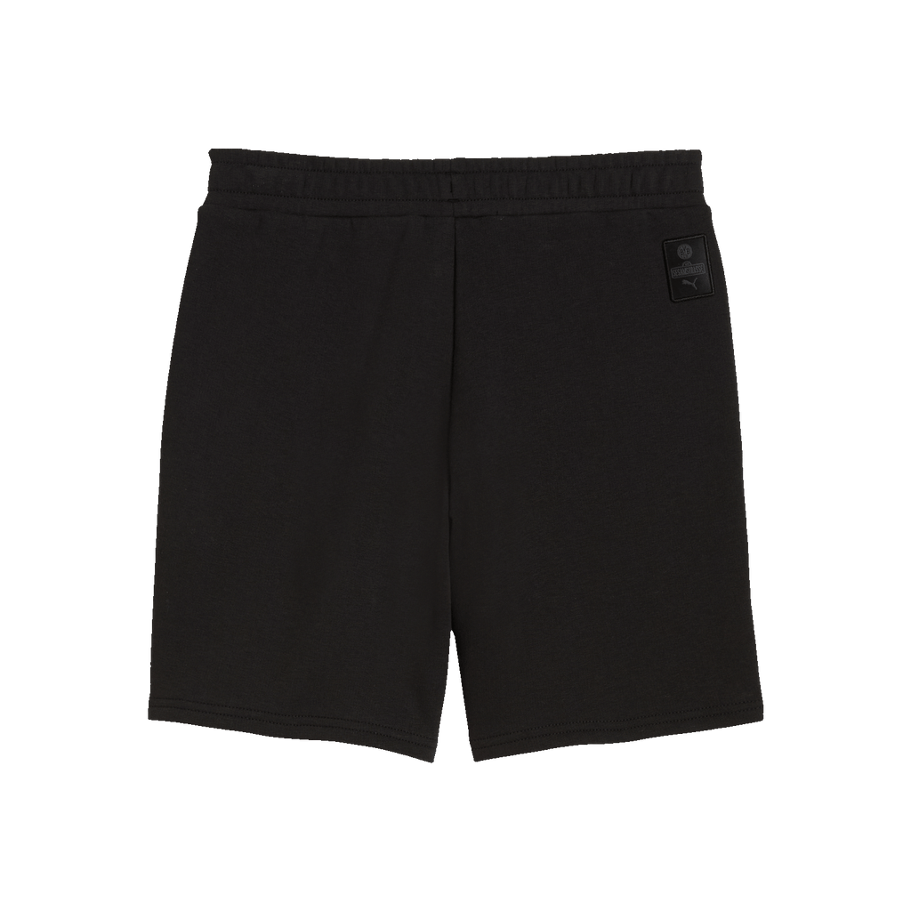 Short noir pour enfant du BVB avec taille élastiquée. Emblème BVB et logo PUMA apparents sur le devant. Idéal pour les loisirs sportifs et les supporters du Borussia Dortmund.