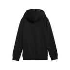Black sweatshirt jacket for kids from the BVB Sesame Street collection, with a hood and simple design; back view.