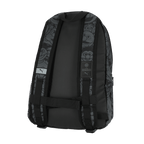 Black BVB backpack with a Sesame Street design, BVB logo, and shoulder straps. Perfect for kids and Borussia Dortmund fans.